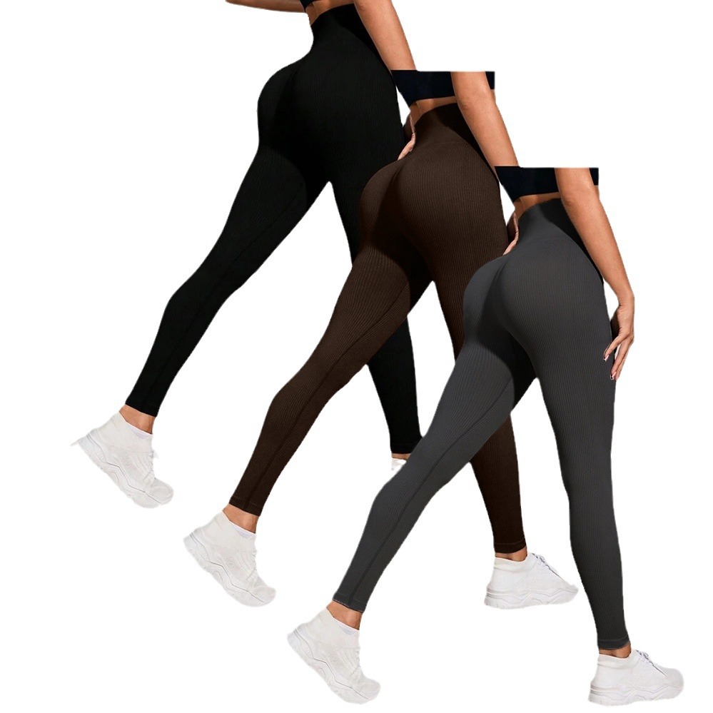 Women's Summer Cooling Yoga Pants Seamless Nylon Blend Lightweight Quick Dry High Elastic Leggings Solid Pattern for Squat Proof