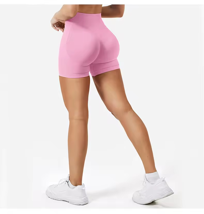 Women's High Waist Quick Dry Seamless Yoga Shorts Butt Lift Fitness Pants Scrunch Butt Workout Booty Yoga Short