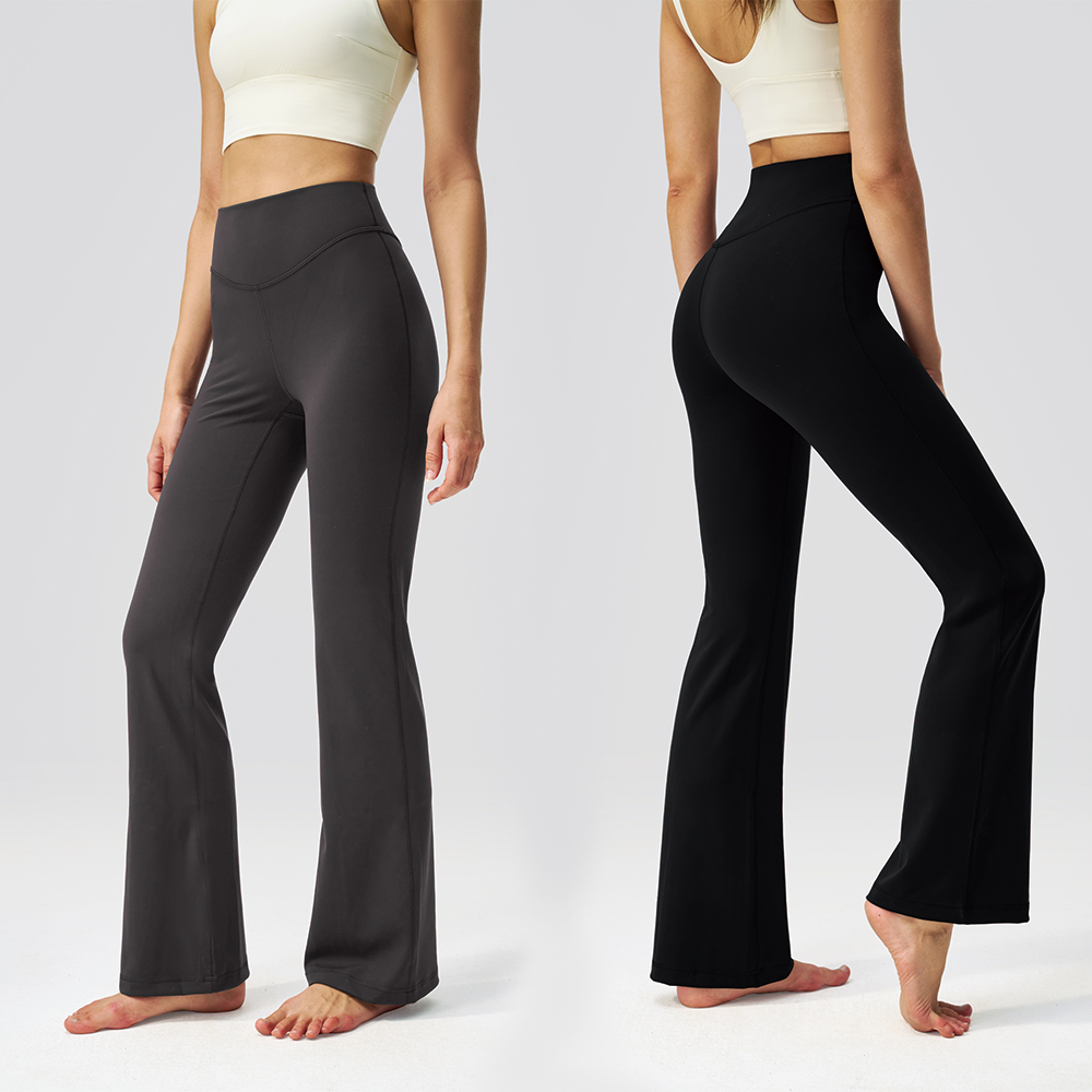 Women's High-Waist Flare Yoga Pants - Hip Lifting Bootcut Leggings Bare Feel Quick Dry &amp; Breathable Sports Trousers
