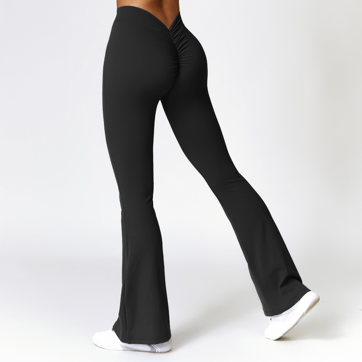 Loungewear Flared Short Female cal Wide Crop Mini Nylon Fold Soft Tall Luluflare Maternity Scrunch Pants 2pc Dye Flare Leggings