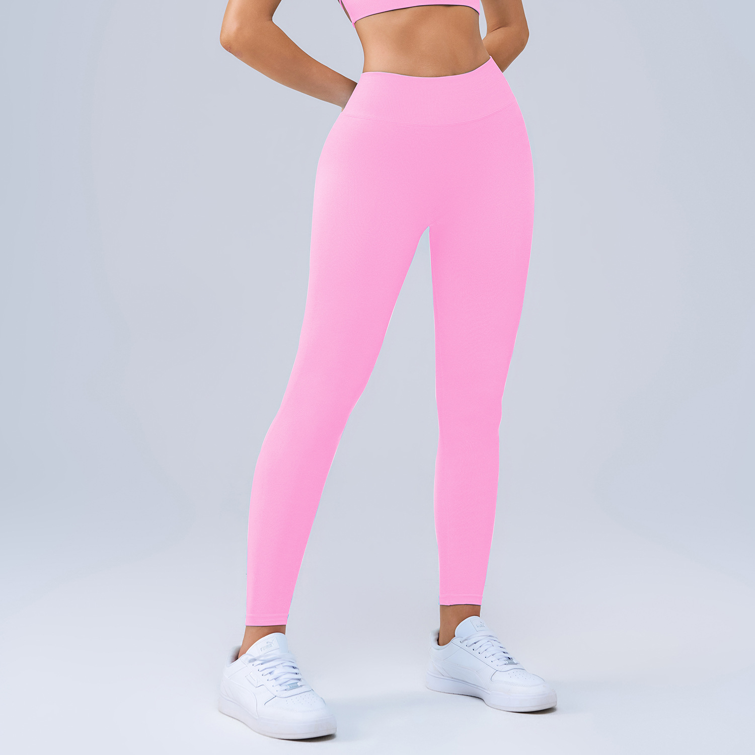 Seamless Quick-Dry Ladies Gym Yoga Leggings New Breathable Tights with Elastic Waist Closure