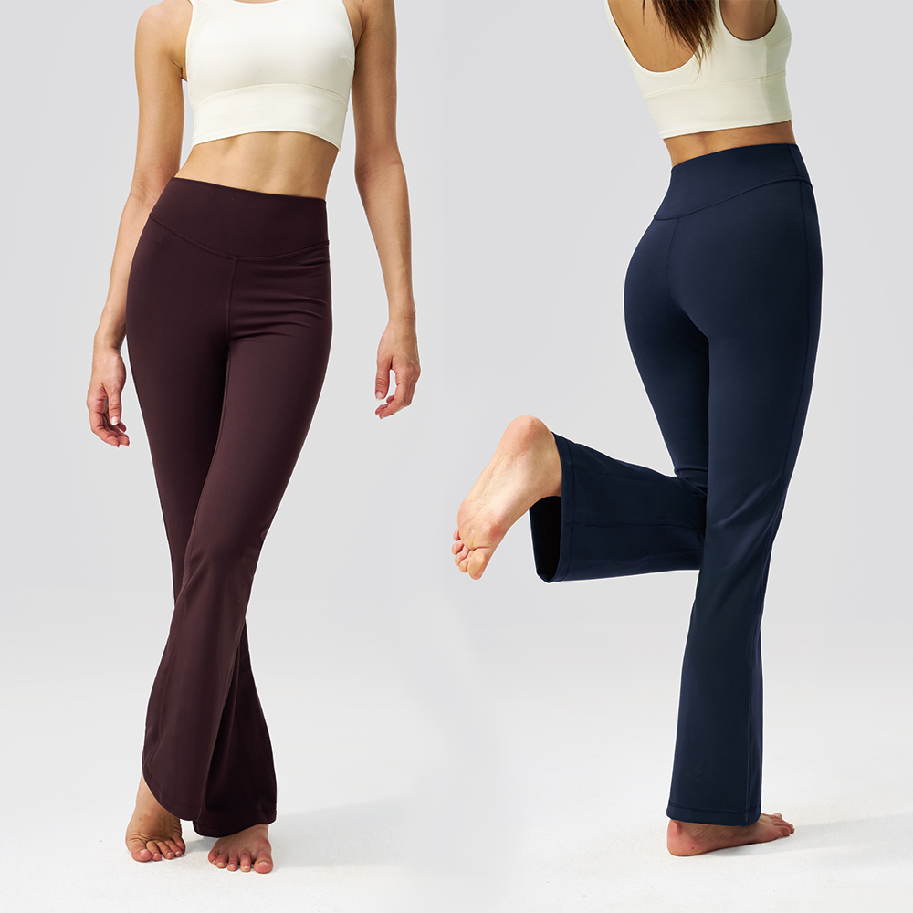 Women's High-Waist Flare Yoga Pants - Hip Lifting Bootcut Leggings Bare Feel Quick Dry &amp; Breathable Sports Trousers