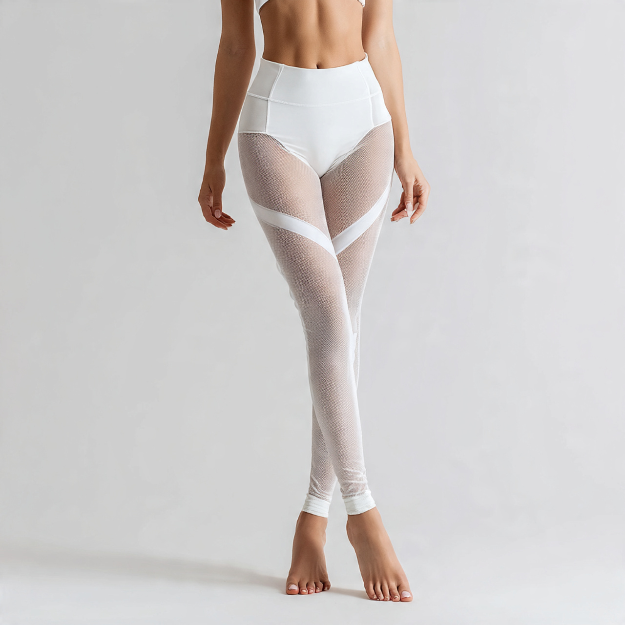 Mesh Sheer Breathable Summer Workout Leggings Women's Sheer Mesh Leggings High Quality Compression Yoga See Through Pants Women