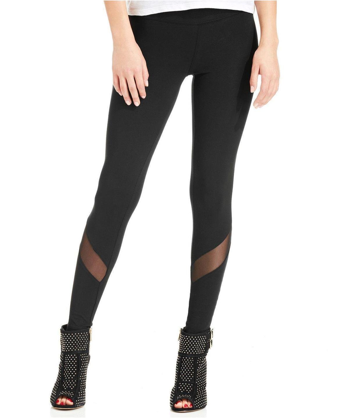 High Quality Custom Women's Yoga Leggings Solid Mesh Panel Eco-Friendly Sweat-Wicking Four-Way Stretch Seamless Breathable
