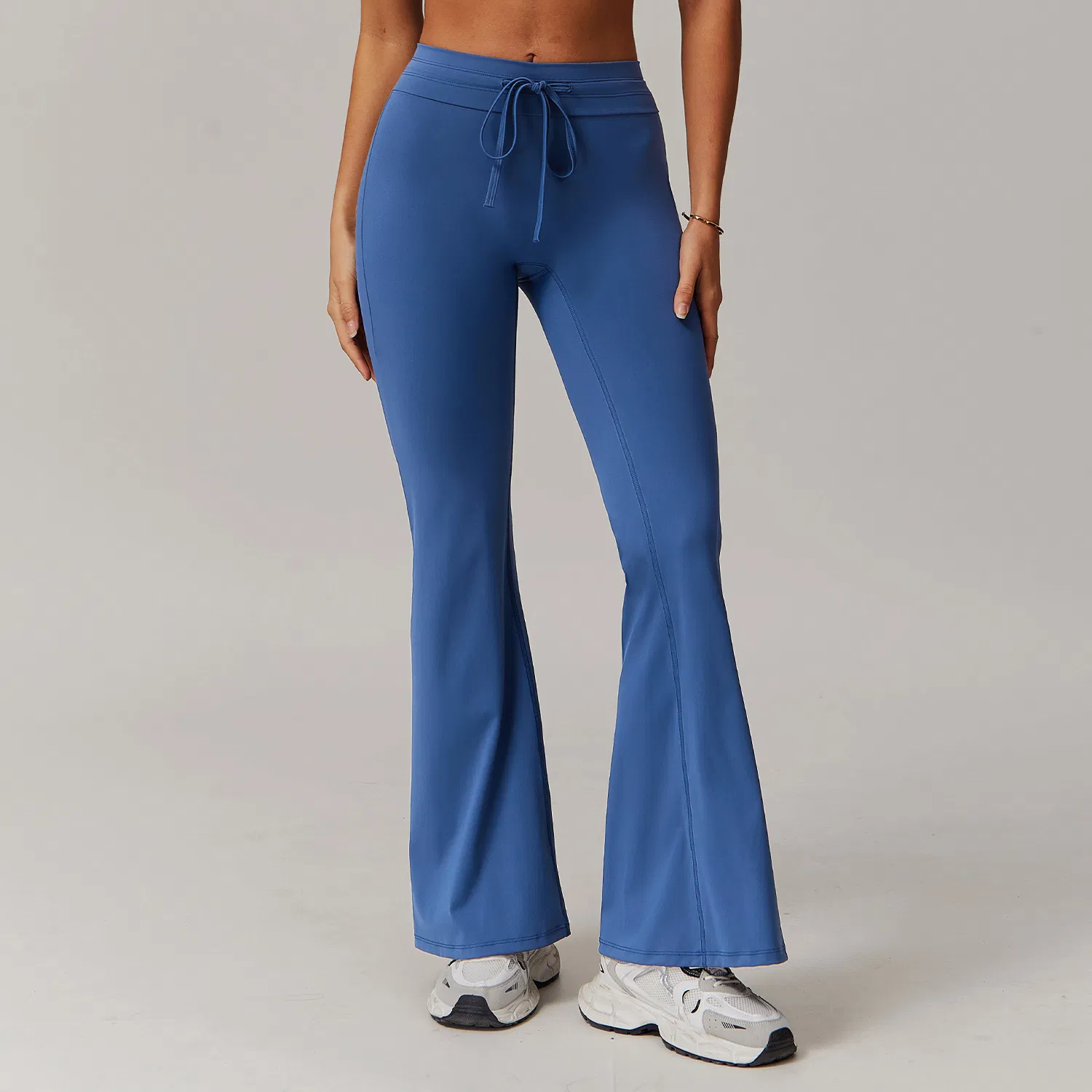 High-Waist Yoga Bell-Bottom Pants Fitness Wide-Leg Micro Stretch Casual Sports Pants Women
