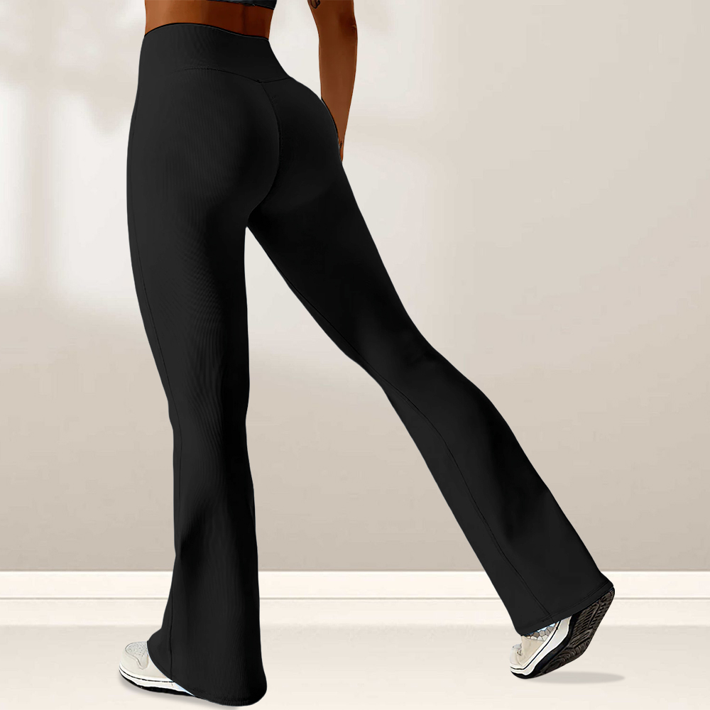 Women's Butterluxe Crossover Flared Leggings - 31'' High Waist Bootleg Workout Leggings Nylon Spandex Stretch Bootcut Yoga Pants