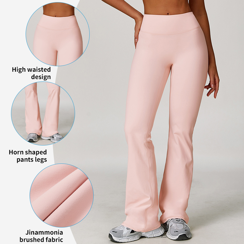 5061 Women's High-waisted Yoga Pants, Tight Wide-leg Flared Pants, Running and Fitness Flared Pants