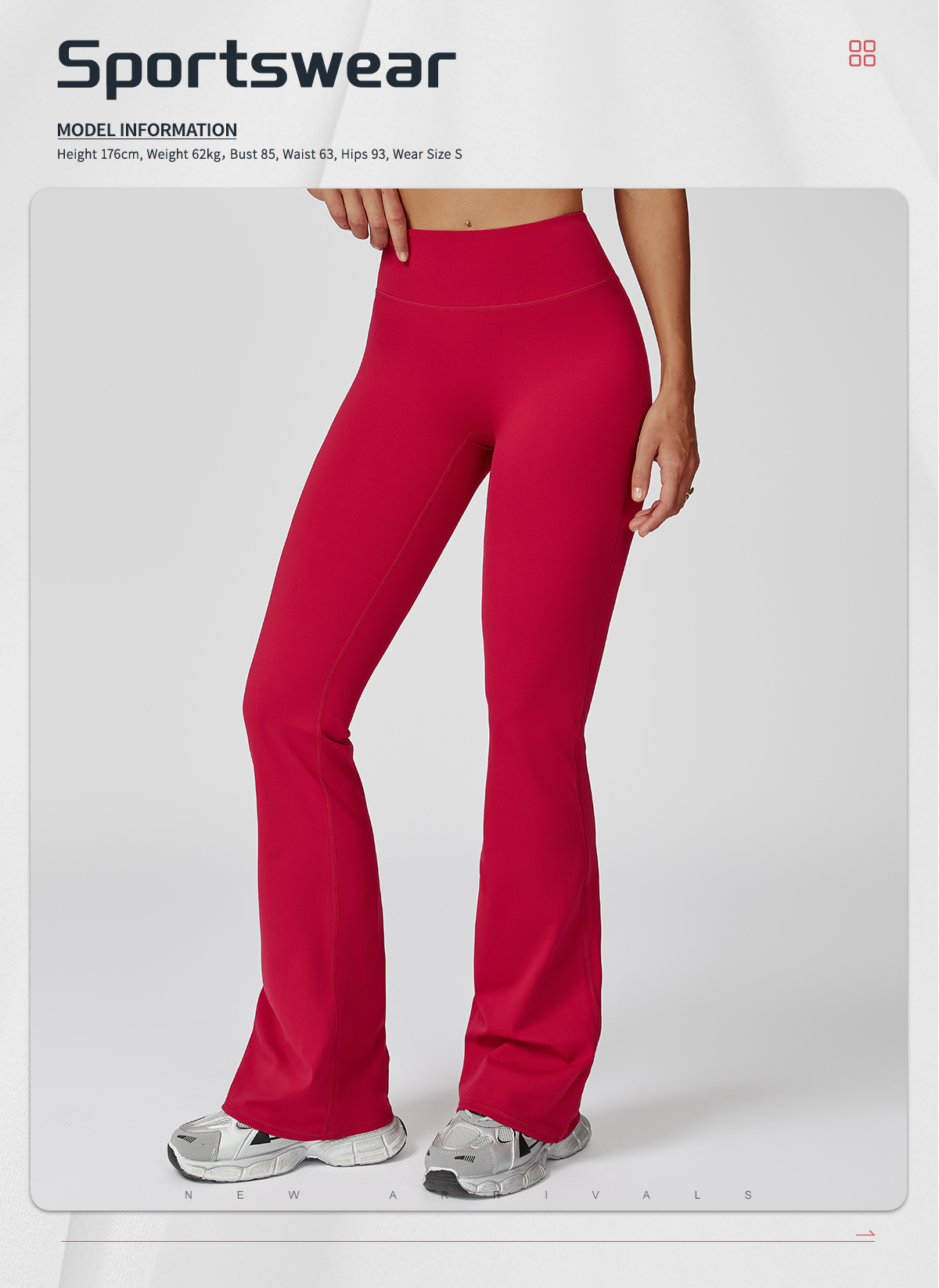 5061 Women's High-waisted Yoga Pants, Tight Wide-leg Flared Pants, Running and Fitness Flared Pants
