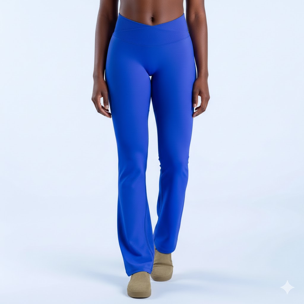 Custom Logo Seamless Flared Leggings | V Waist Dull Nylon Yoga Pants | High Rise Bootcut Fitness Bell Bottoms Manufacturer
