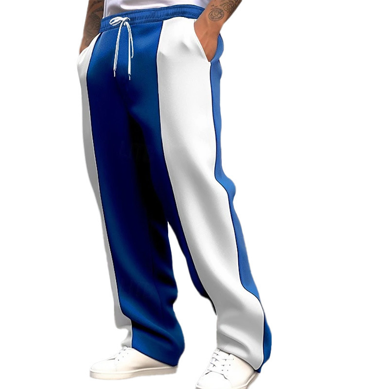 Men's High Waist Yoga Pants with Side Pockets and 4 Way Stretch Compression Fabric Athletic Pants Men