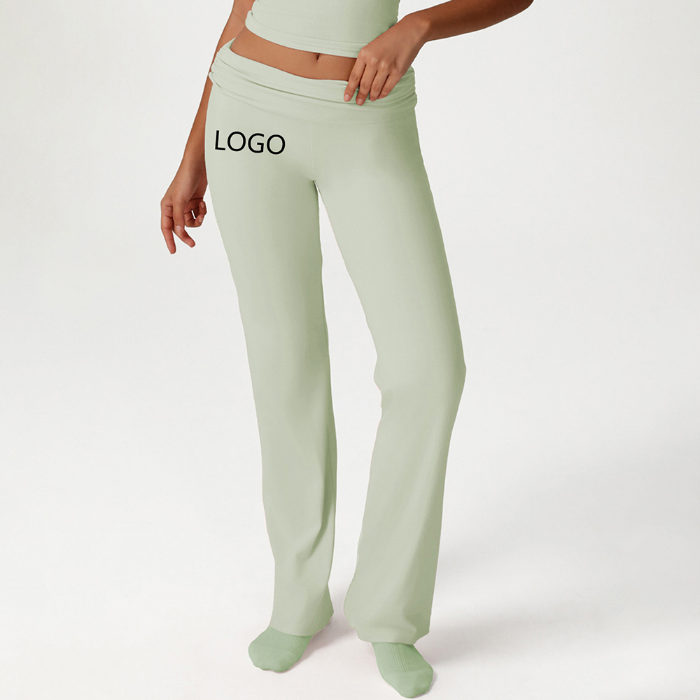 Wholesale Flared Yoga Pants High Waisted Butt-Lifting Tummy-Control Wide-Leg Slim-Fit Flare Fitness Pants for Women