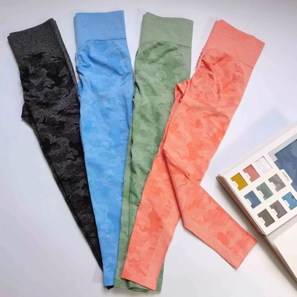 Wholesale Breathable Fitness Pant Solid Pattern Mesh Panel Yoga Leggings with Elastic Waist for Workout Gym Wear Yoga Leggings