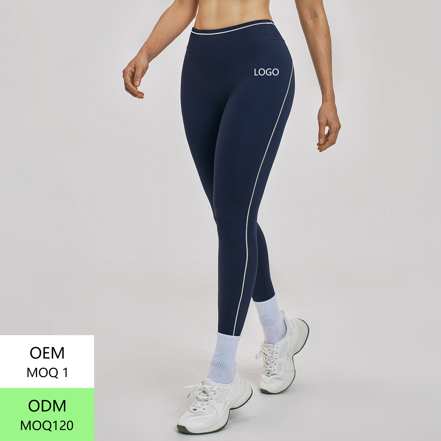 Wholesale Women Fitness Gym Tights Custom Logo Nylon Compression High Waist Women Yoga Pants Leggings Activewear
