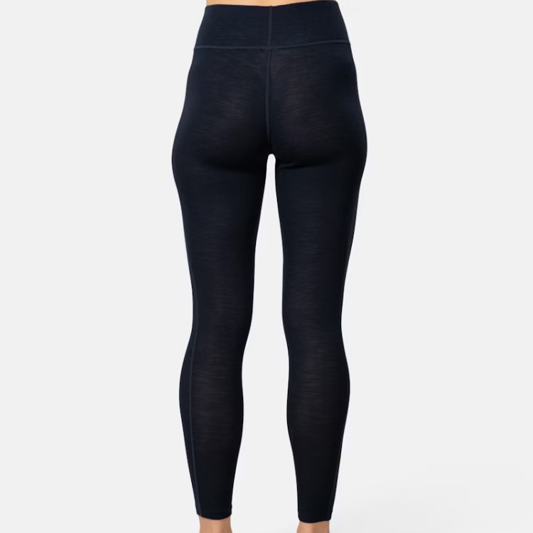 Women's Thermal Winter Jacquard Knitted Merino Wool Pants Fitness Workout Base Layer Longs Leggings Yarn Dyed