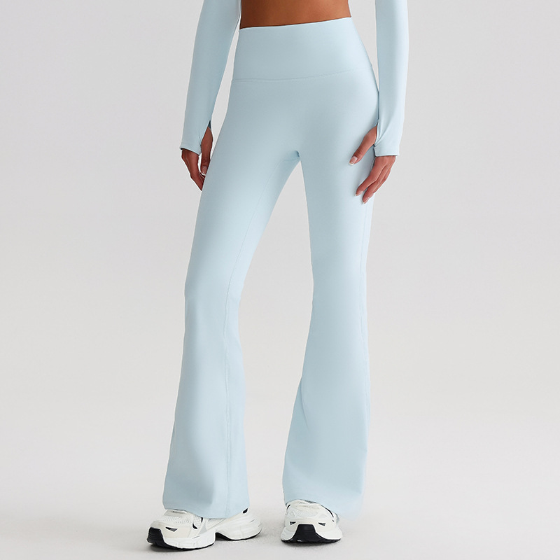 Custom Logo Women's Clothes Quick-Drying Stretch Soft Yoga Flared Leggings with High Waist Elastic Yoga Pants for Gym Fitness