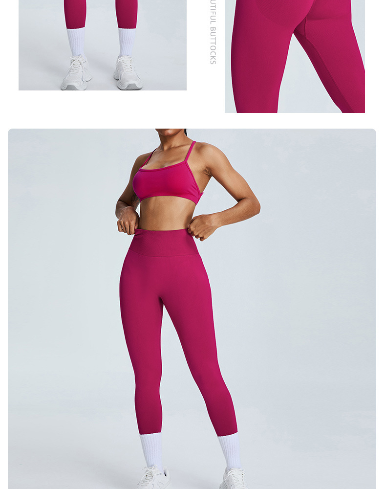 Seamless High-Waisted Yoga Pants with Contrast Binding Slim-Fit Workout Leggings for Running & Training