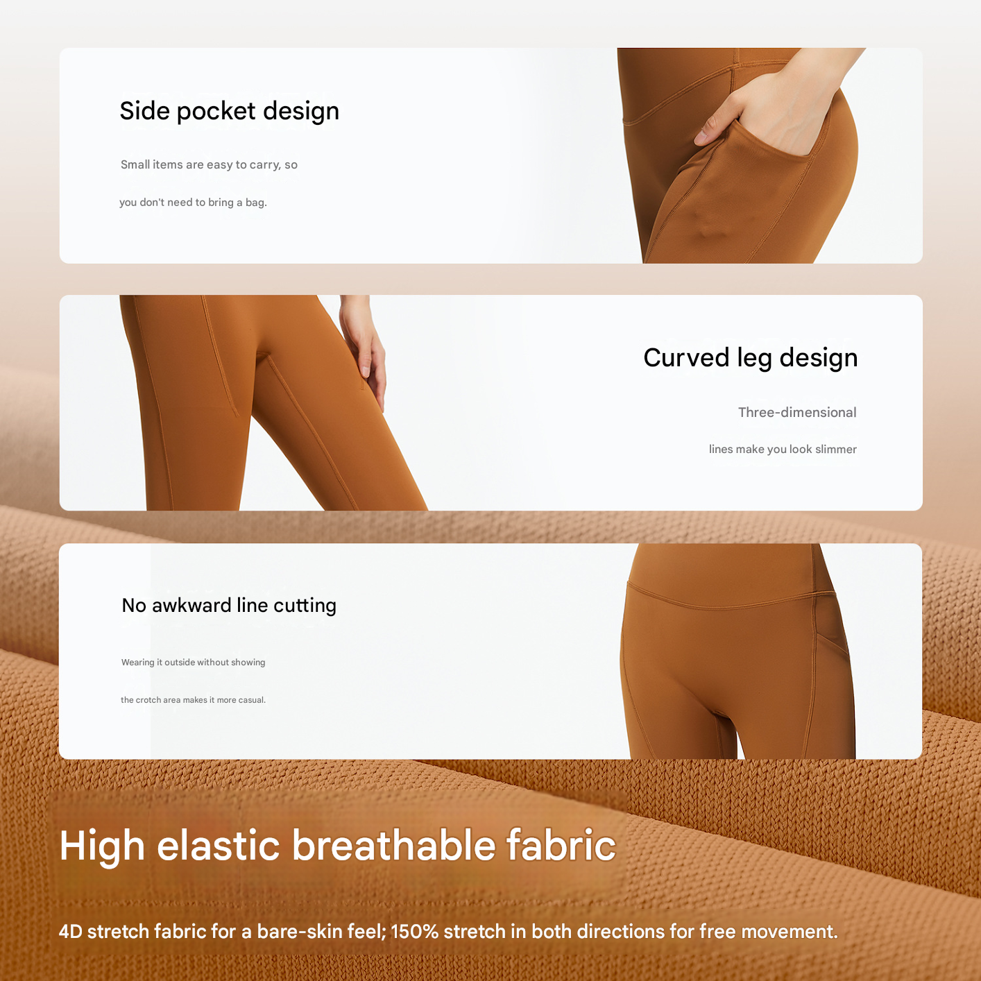 High-waisted, Slim-fit, Ankle-length Yoga Pants with A Butt-lifting Design; Highly Elastic, Quick-drying, and Breathable.