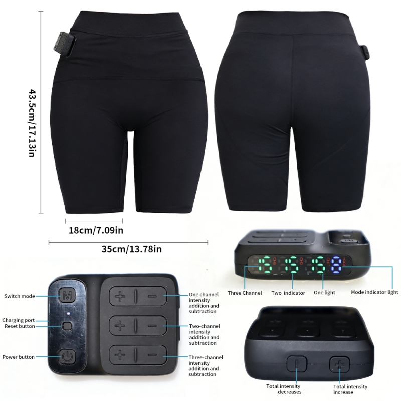New Fitness Yoga Pants with 3-zone Independent Control Function &amp; 15 Levels Intensity for Body Muscle Shaping &amp; Lifting