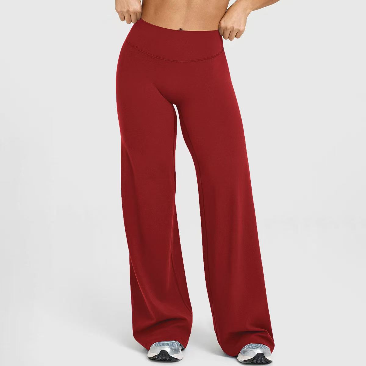 High Waist Bootcut Flare Yoga Pants, Butt Lifting Soft 4-Way Stretch Casual Wide Leg Workout Athletic Trousers