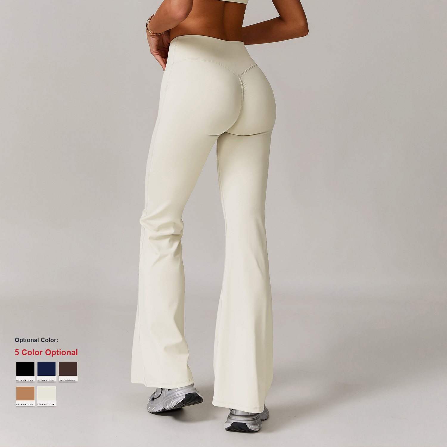 Custom High Quality Tight Workout Yoga Pants Women'S Wide-Leg Running Pants High Waisted Gym Fitness Sports Flared Yoga Pants
