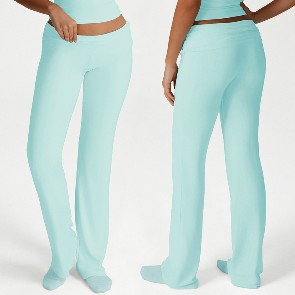 Wholesale Flared Yoga Pants High Waisted Butt-Lifting Tummy-Control Wide-Leg Slim-Fit Flare Fitness Pants for Women