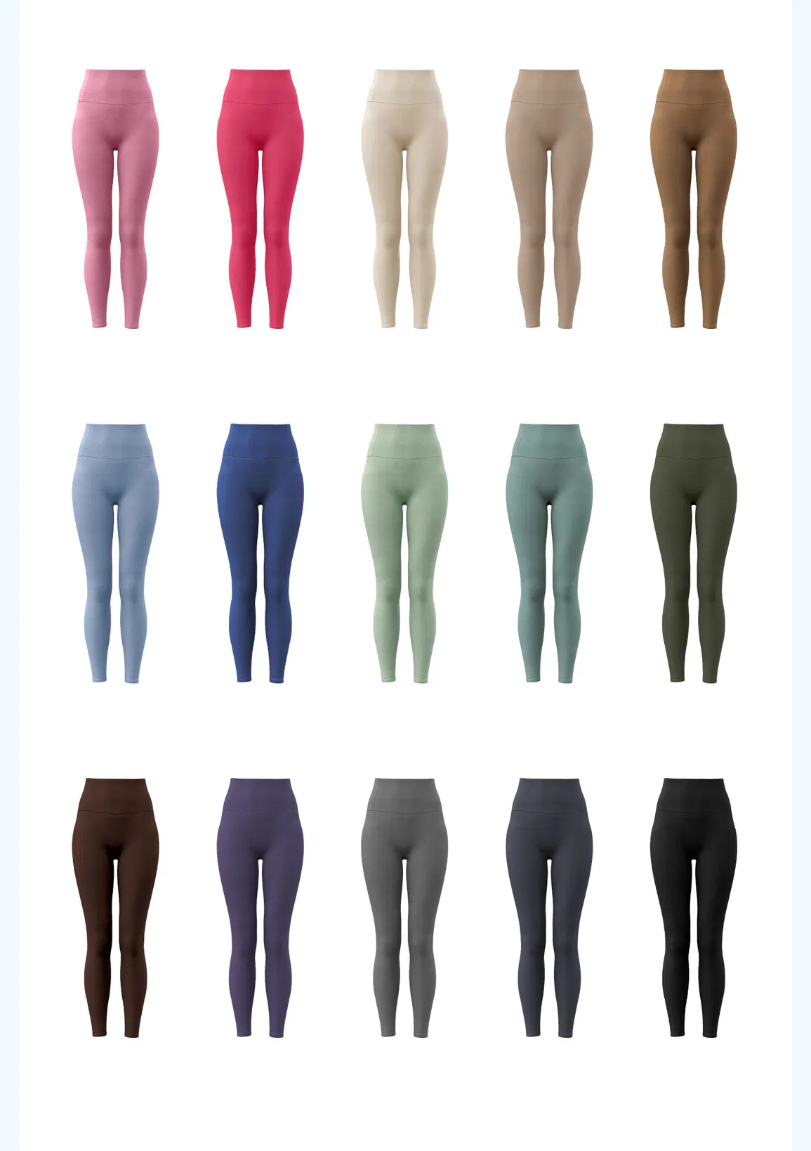 Dark Gray High-Waisted Stretch Yoga Pants