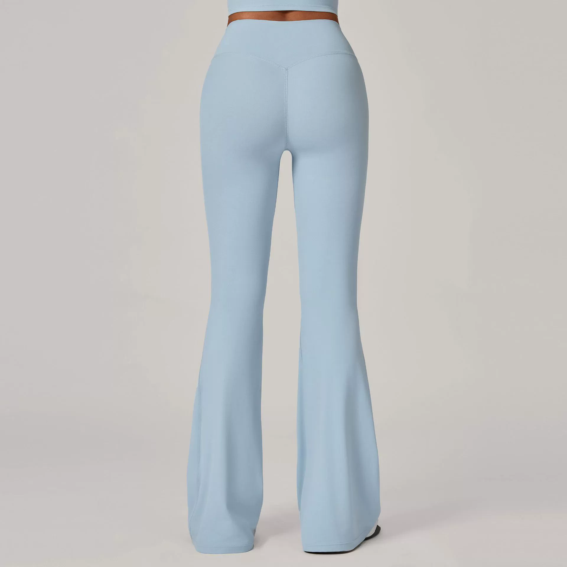 YanRuo Pleated Yoga Flared Pants, Hip-lifting Wide-leg Sports Long Pants, High-waisted Fitness Yoga Pants