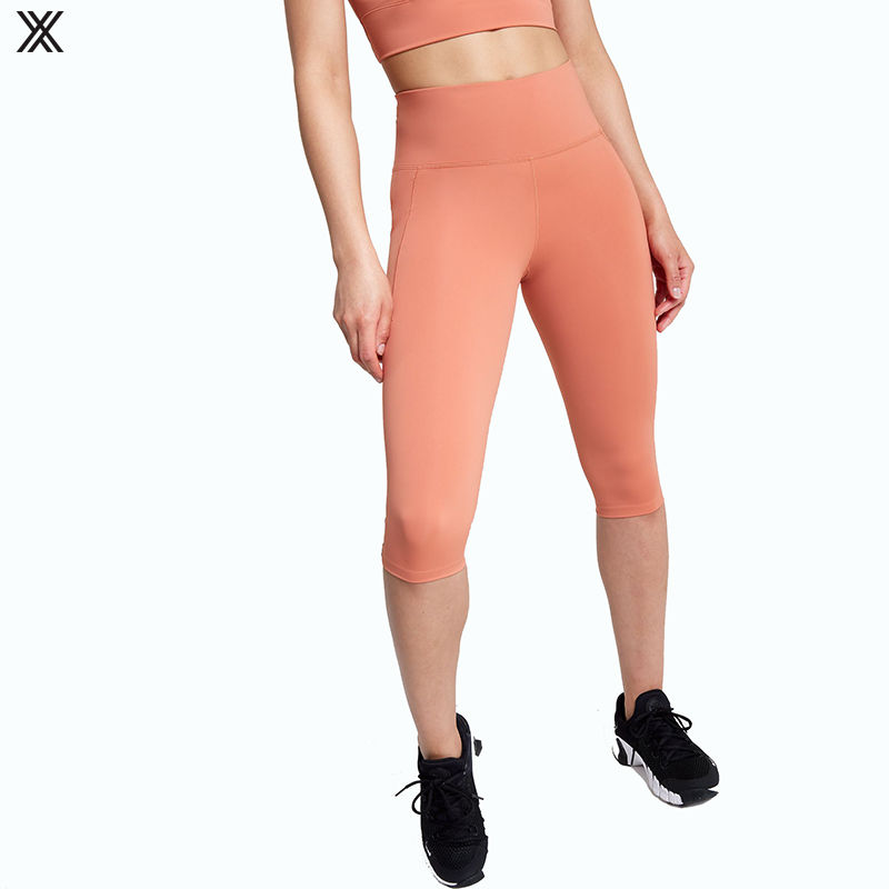 2023 Eco Friendly Recycled High Waist Gym Leggings Yoga Leggings Knee Length With Pockets for Women