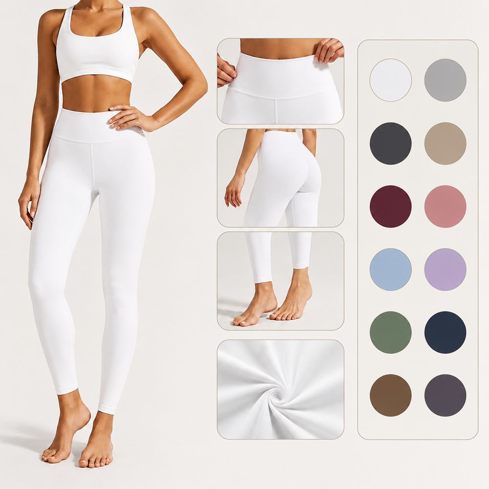 Oem Women's High Waisted Yoga Leggings Tummy Length 4-Way Stretch Moisture Wicking Squat Proof Workout Activewear Leggings