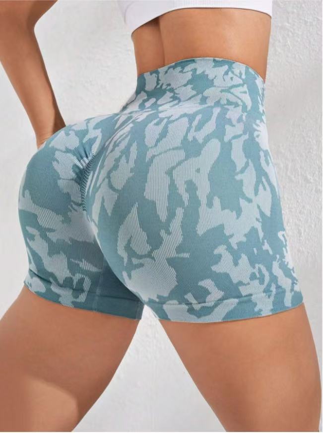 Custom Manufacturers Spandex Nylon Sports Shorts Leopard Printed Running Fitness Yoga Leggings for Women Workout