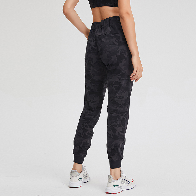 Yoga Pants With Pockets High Waist Lace up Loose Casual Running Fitness Sport Leggings for Women