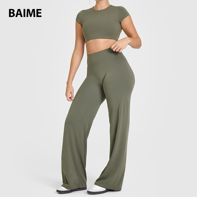 Women Modern Style Quick-drying Yoga Pant Booty Breathable Seamless Yoga Pants for Outdoor