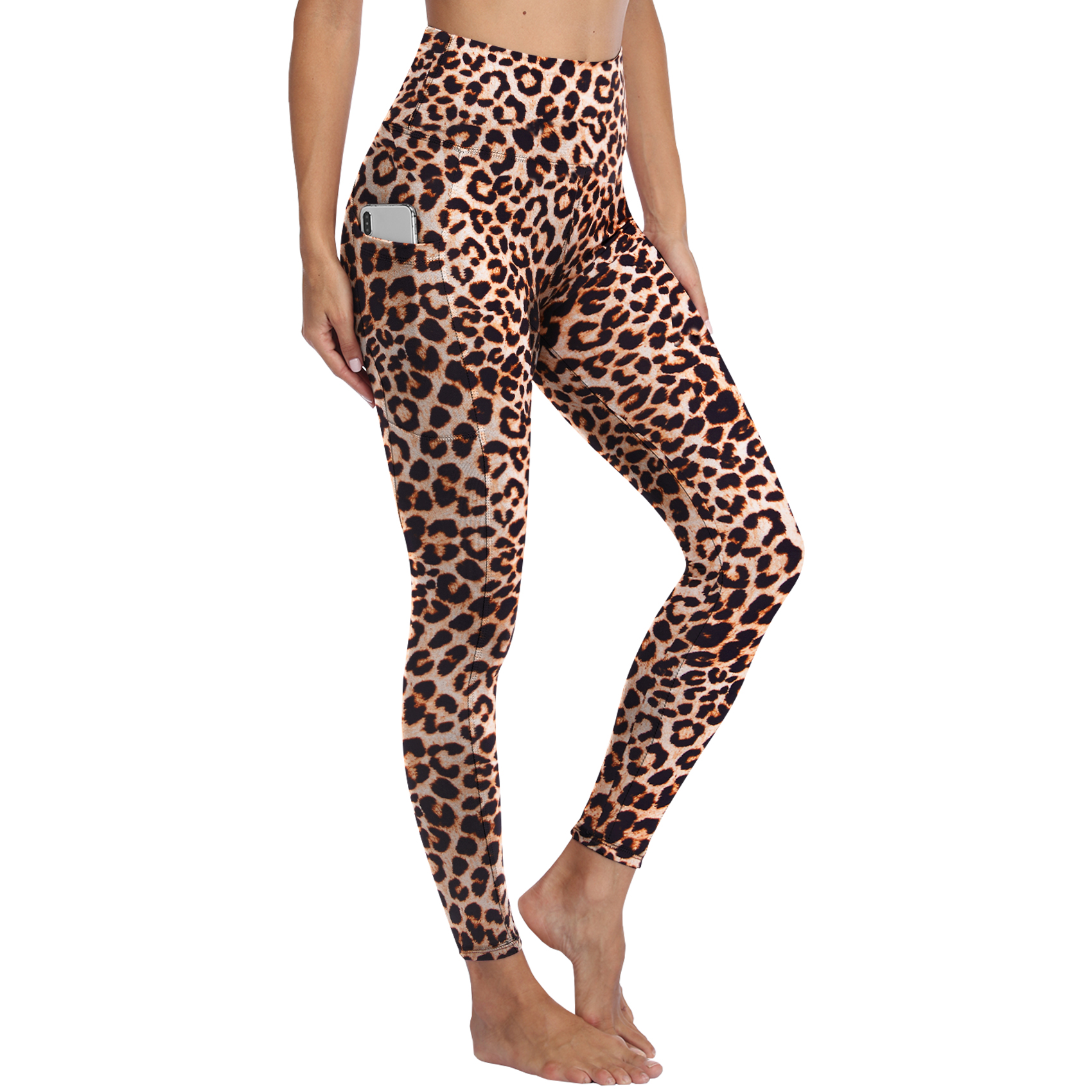 Classical Breathable High Waist Yoga Leggings for Women Custom Logo Printed Gym Pants with Pocket Formal Style Factory Direct