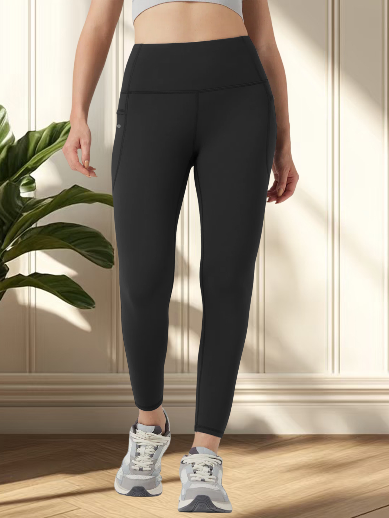 Plus Size Custom Logo Yoga Pants Women's Running Push up Breathable Sport Leggings Reflective Yoga Pants with Pockets