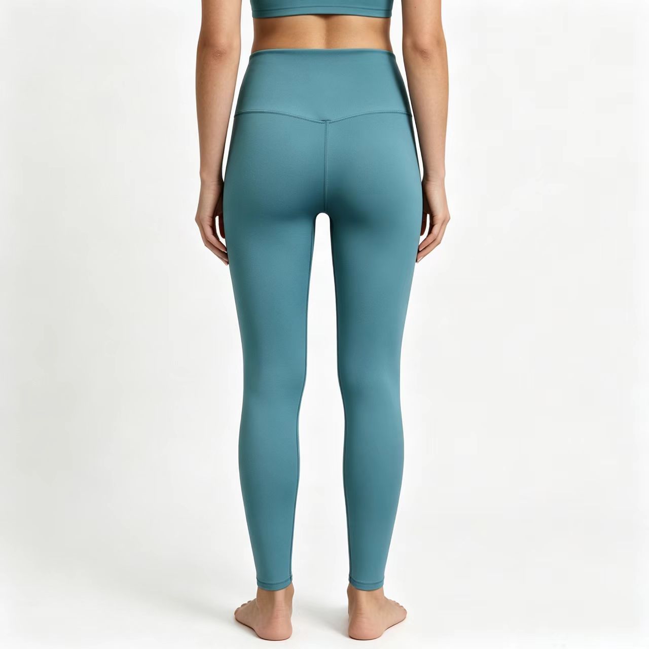 High Waisted Nylon Leggings for Women-Tummy Control Pants Non See Quick Dry Breathable Workout Soft Yoga Pants for Running