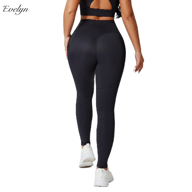 EVELYN OEM ODM European and American Spot Pocket Yoga Leggings High Waist Shaping Fitness Pants New Running Yoga Pants