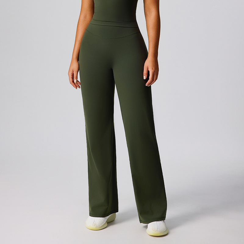 PASUXI Women High Waisted Yoga Pants Tummy Control Flare Leggings Bootcut Workout Fitness Athletic Ribbed Trousers Gym Wear