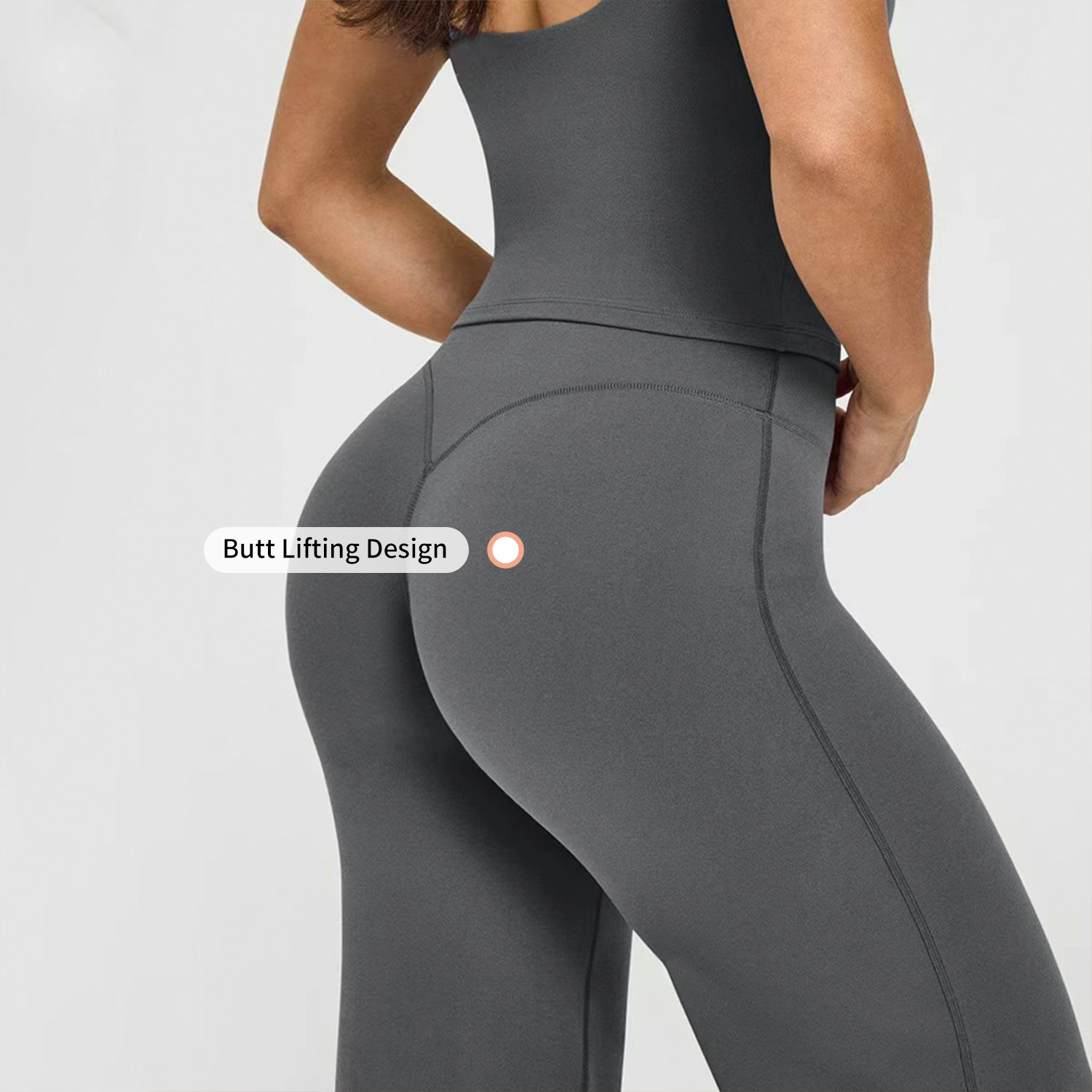 Wholesale Custom High Waist Yoga Flared Pants Quick Drying Hip Lifting Wide Leg Pants Solid Color Straight Flare Leggings
