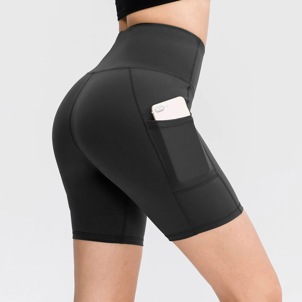 F52 Women's High Waist Yoga Pants Shorts with Pockets Solid Printed Leopard Biker Style Casual Sports Fitness Leggings