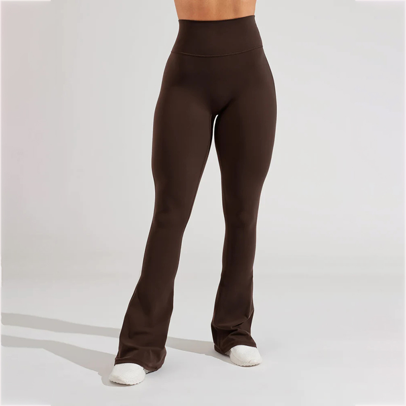 Custom Yoga Pants Plus Size Buttery Soft Scrunch Butt High Waist Wide Leg Polyester Spandex Workout Fitness Flare Yoga Leggings