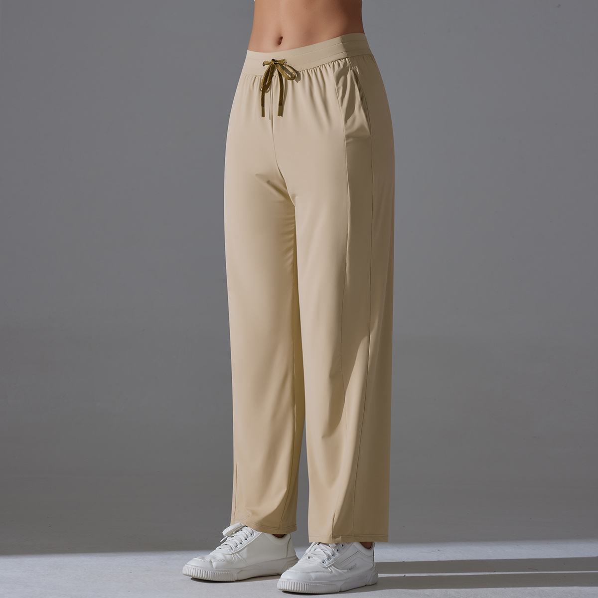 Slim Fit Women's Sun Protection Trousers - Nylon Yarn Ice Silk, Cooling Sensation, UV Blocking, Ideal for Yoga &amp; Summer