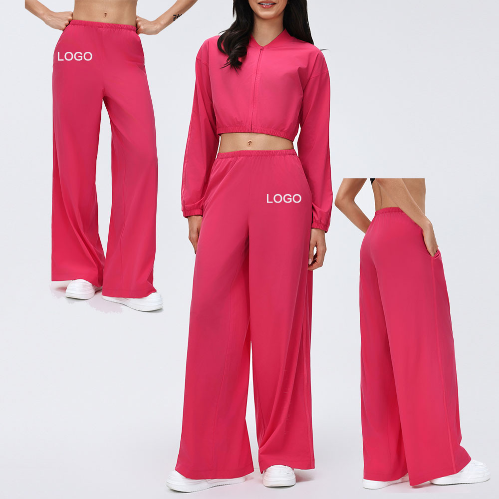 Spring New Breathable High Waist Loose Dape Casual Pants Lazy All-match Wide Leg Dance Yoga Sports Pants Women