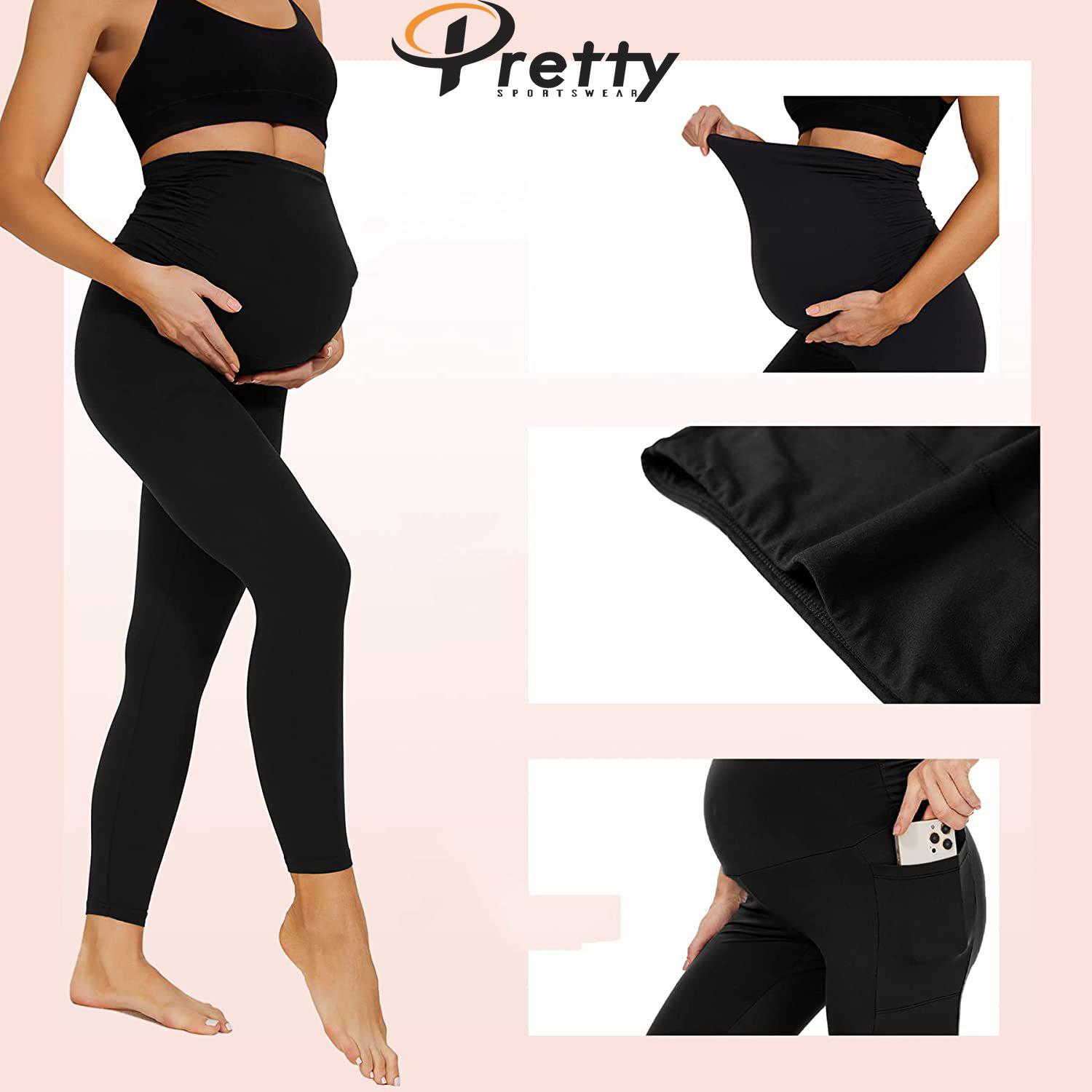 Maternity Yoga Pants High Waist Skinny Slim Sports Trousers High Elastic Fitness Sports Leggings Pregnant Mother Pants