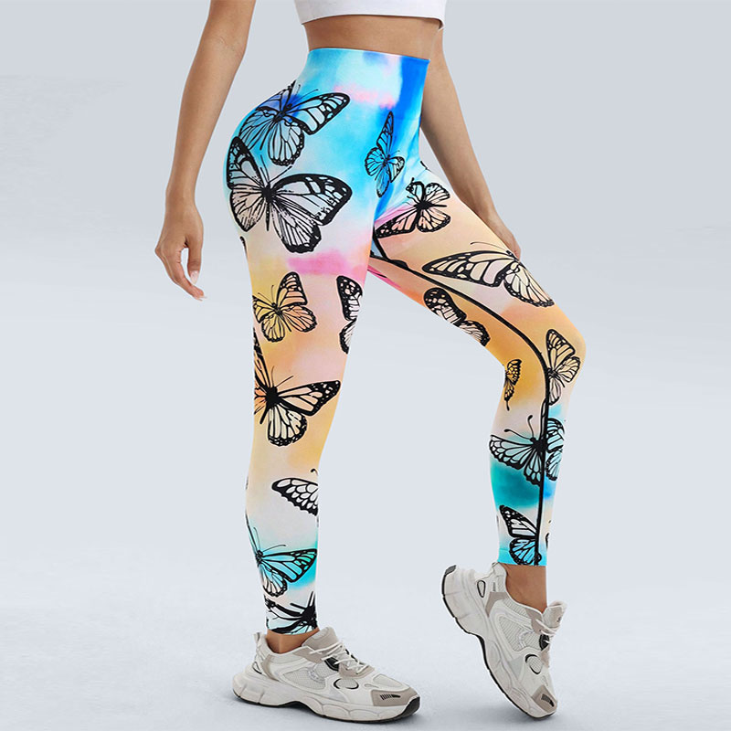 Color Block Women's Slim Yoga Pants Seamless Wrinkle-Resistant High Waist Butt Lifting Leggings Active Wear