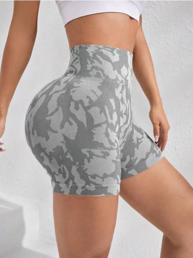 Custom Manufacturers Spandex Nylon Sports Shorts Leopard Printed Running Fitness Yoga Leggings for Women Workout