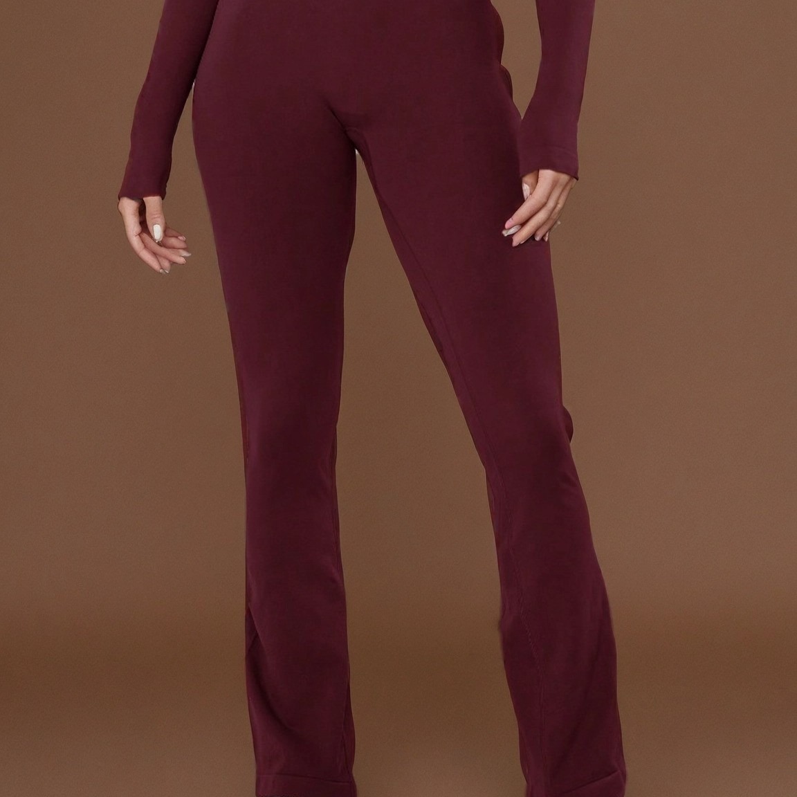 High Waist Flare Yoga Pants for Women Loose Fit Outdoor Workout Active Casual Long Pants