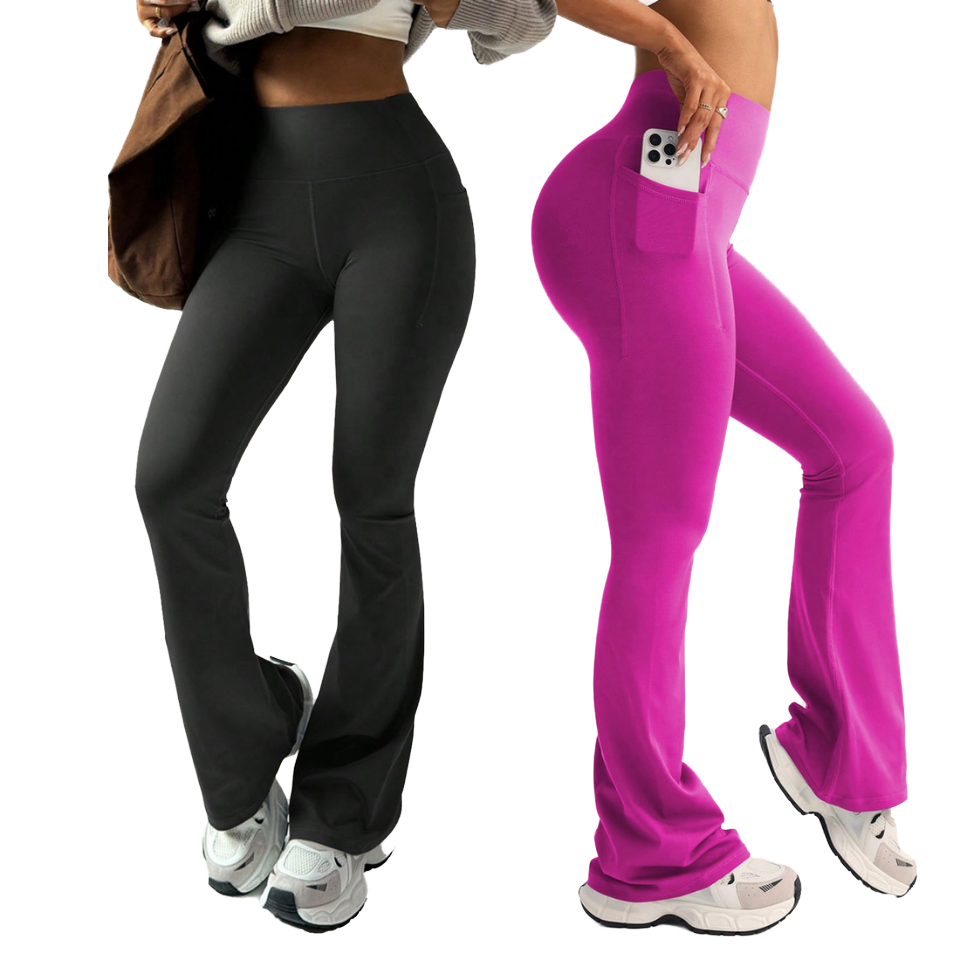 Women's High Waist Flared Leggings