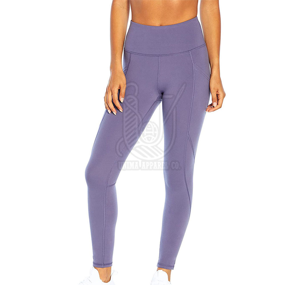 Low MOQ High Quality Women's Yoga Pants Mid Waist Elastic Waist Solid Pattern Breathable Eco-Friendly Quick Dry Fitness Wear