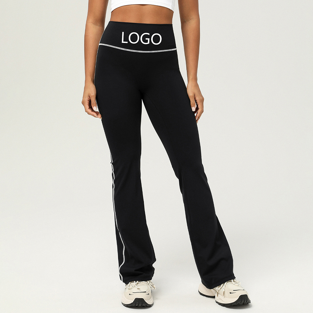 High-Waisted Tummy Control Yoga Flare Pants - Slimming Workout &amp; Dance Fitness