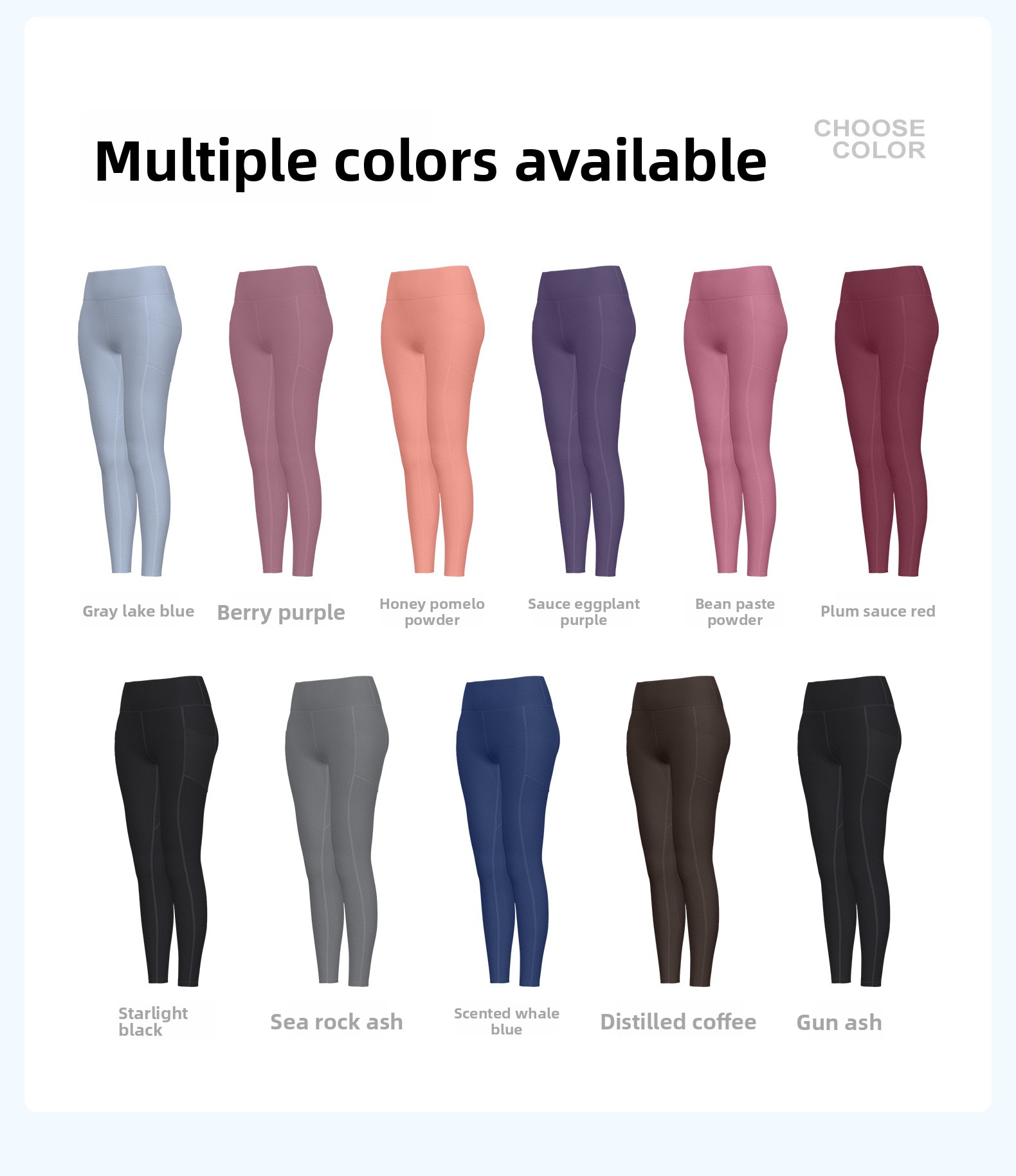 Yoga Leggings Feature Chart